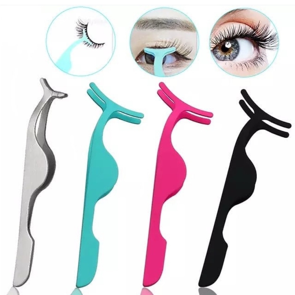 Eyelash Applicator Tool Set - Silver, Teal, Pink, Black